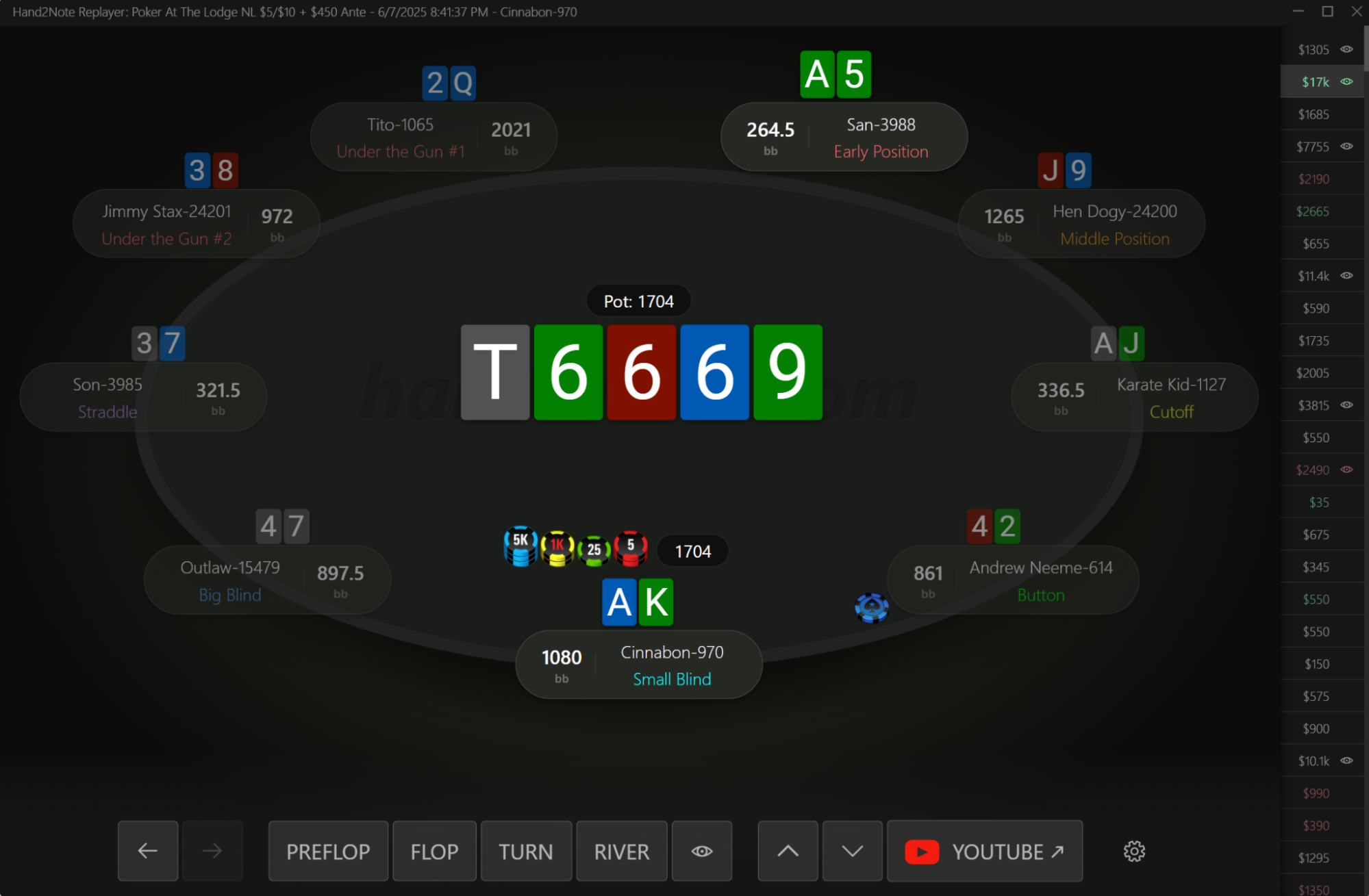 Hand Replayer - showdown